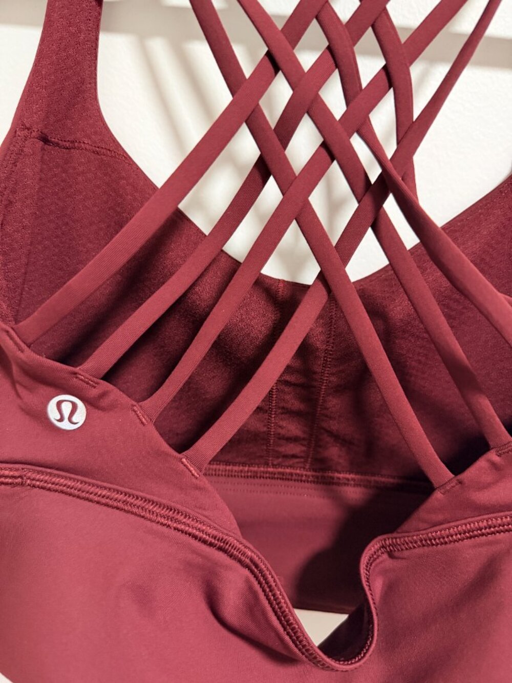 Lululemon Free to Be Bra Wild Long Line – Wine – Size 6 – NWOT - Picture 5 of 7